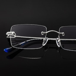 Peavy Rectangle Silver Glasses0