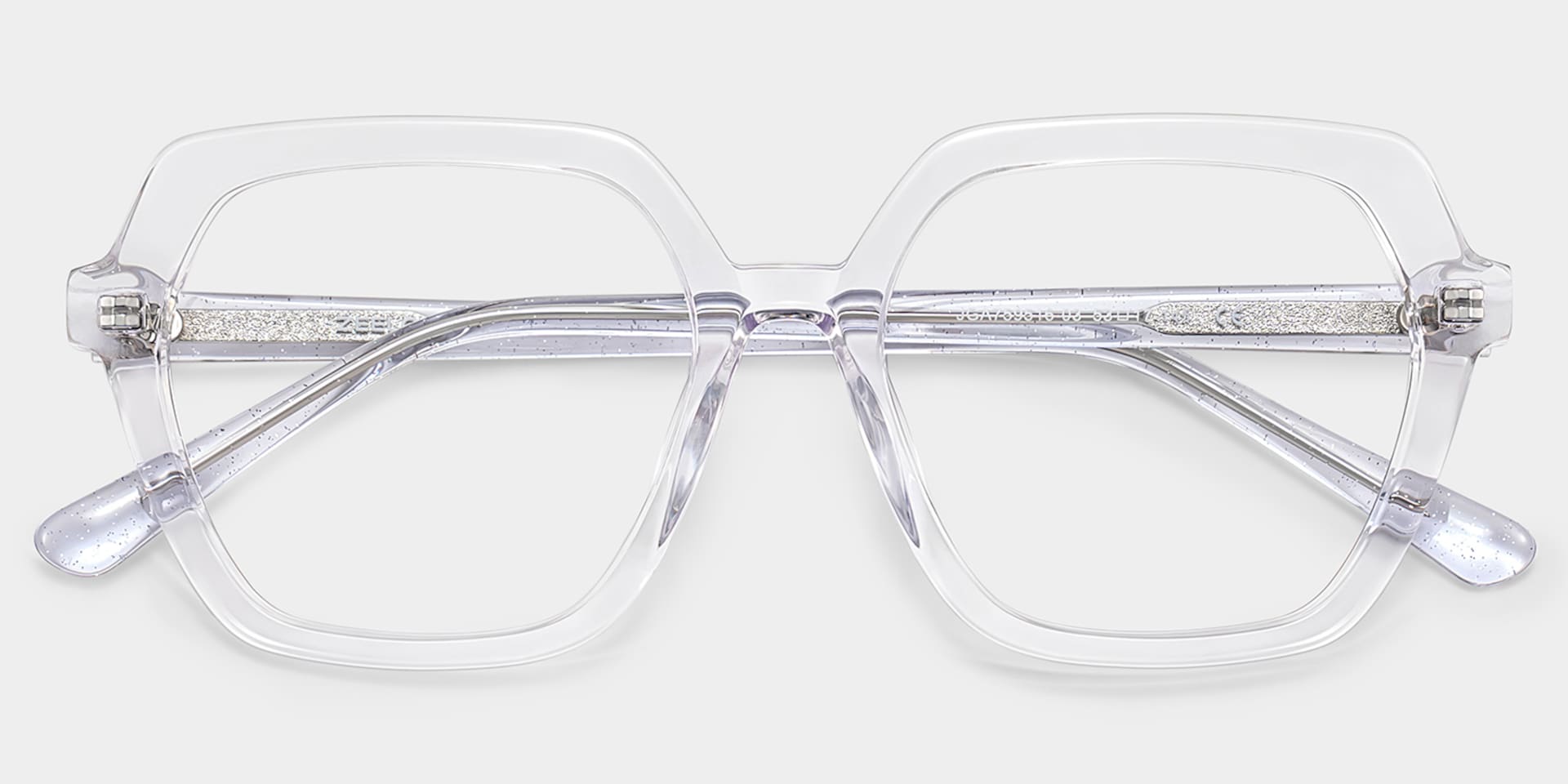 Devon Geometric Clear Hexagon Glasses for Women | ZEELOOL2