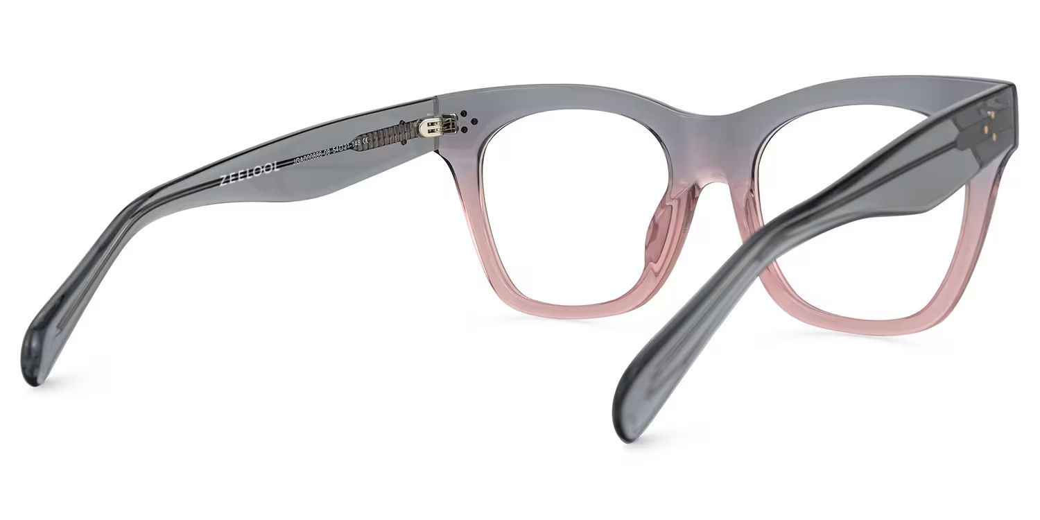 Tandy Rectangle Gray Eyeglasses and Two-Tone Frames3