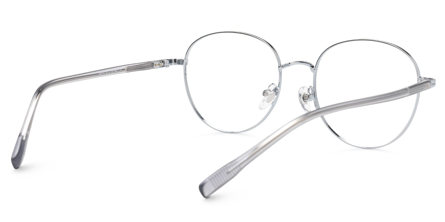 Titanium Celena Eyeglasses, Celena Round Glasses -Zeelool Glasses3