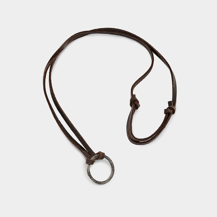 Adjustable Eyeglasses Leather Strap Alloy Ring