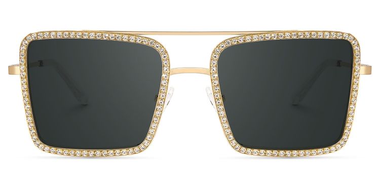 Diva Square Gold Glasses