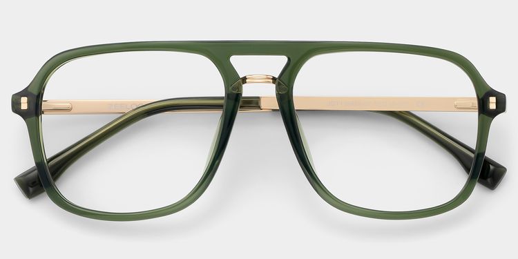 Kilworth Aviator Green Glassess