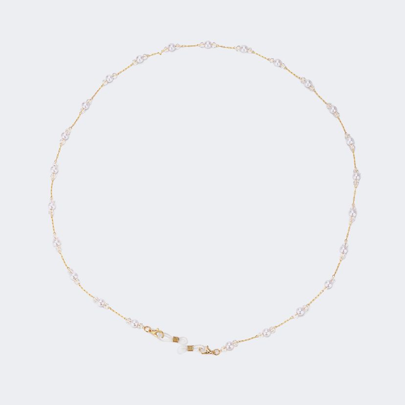 Stylish Elegant Pearl Gold Eyeglasses Chains