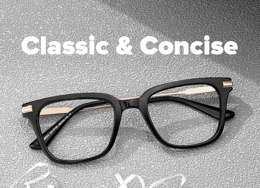 Kellie Rectangle Black Glasses