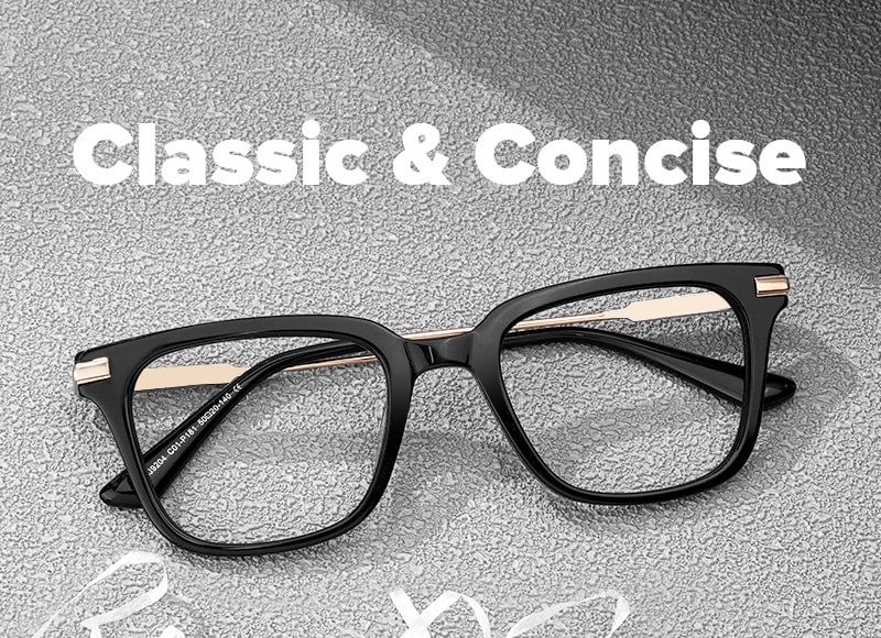 Kellie Rectangle Black Glasses