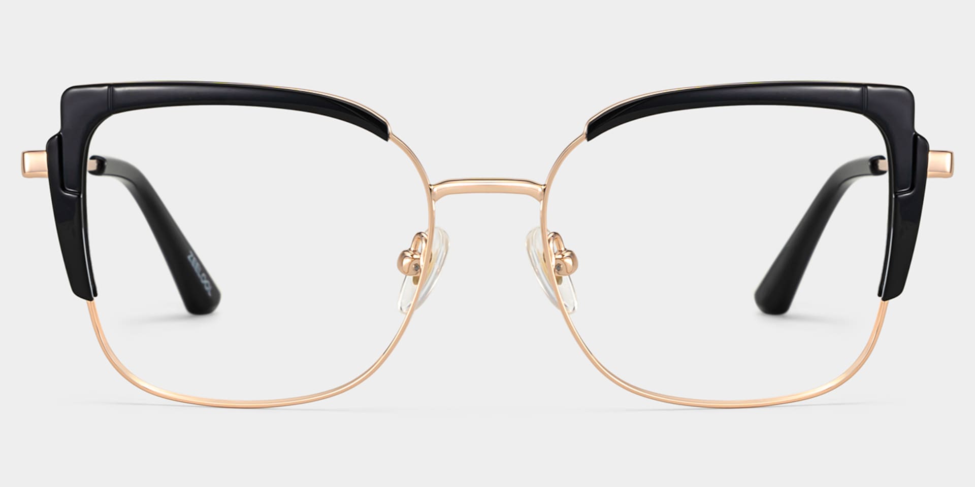 Black Thin Frame Glasses With Metal Material1