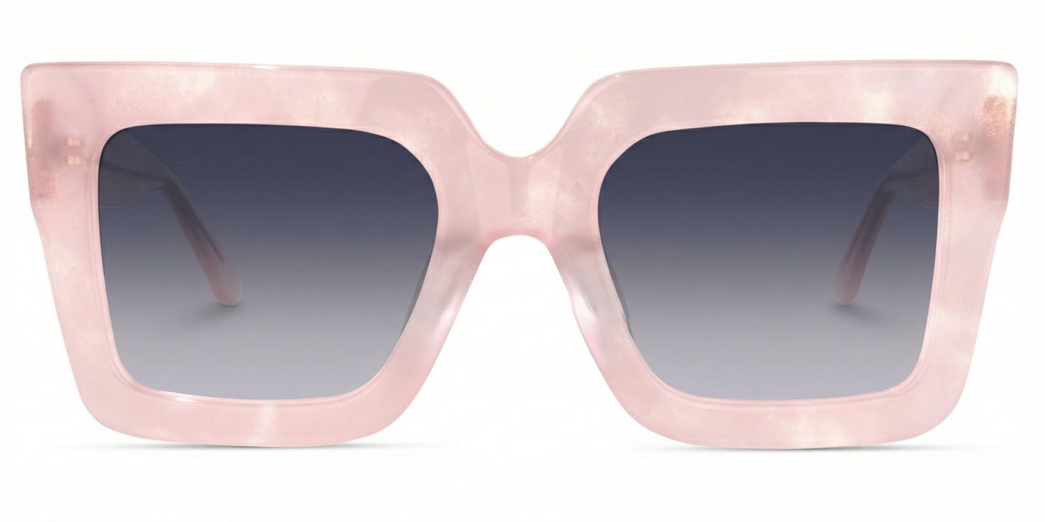 アイヒーインポーター　グラストップ Brandon Pink Square Polarized Sunglasses for Driving | ZEELOOL