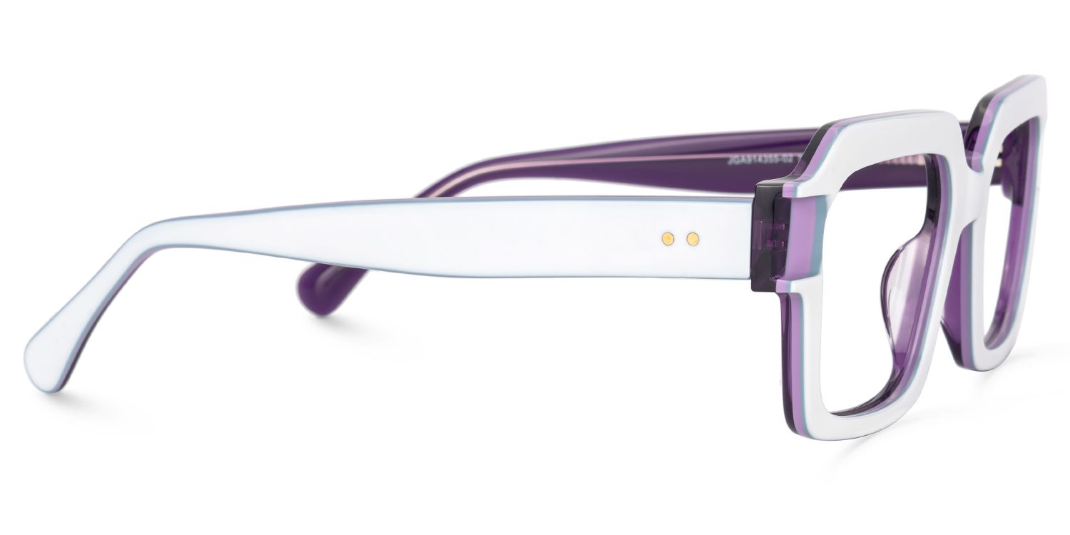 Suarez Square White Glasses Men | Zeelool2