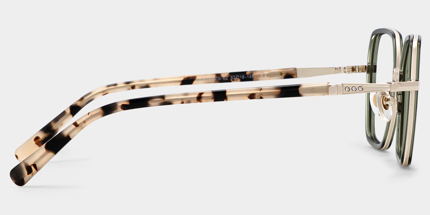 Sophie Green Geometric Mixed Frame Glasses for Women | ZEELOOL4