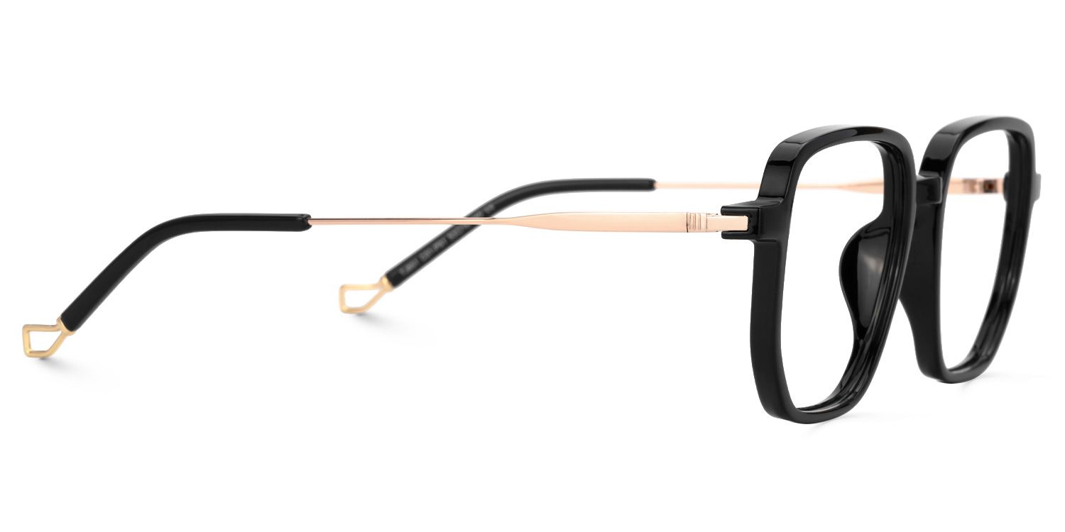 Mandler Square Black Full-Frame Glasses | Zeelool2