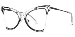 Phillisa Butterfly Black Glasses1