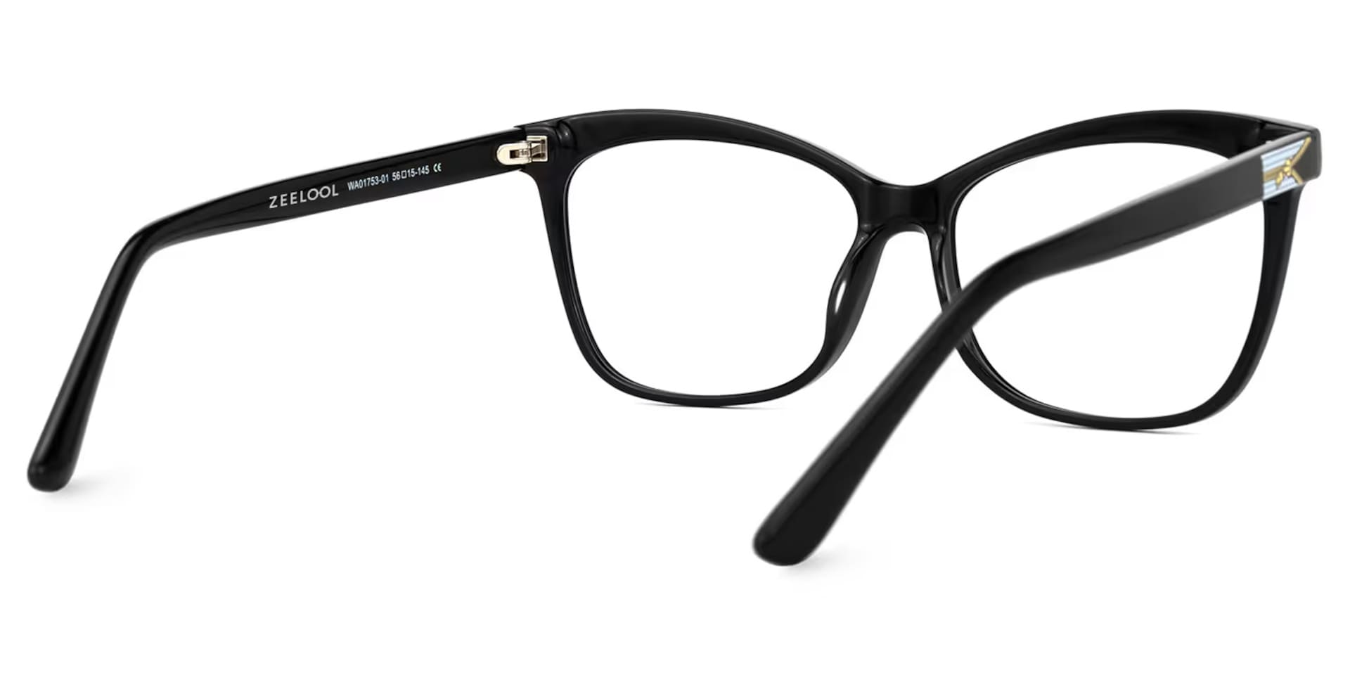 Alfred Butterfly Black Square Frame Glasses | Zeelool3