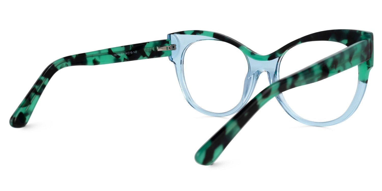 ベージュジレ　bluelea Cateye Pellegrino Blue Glasses deals -Zeelool Glasses