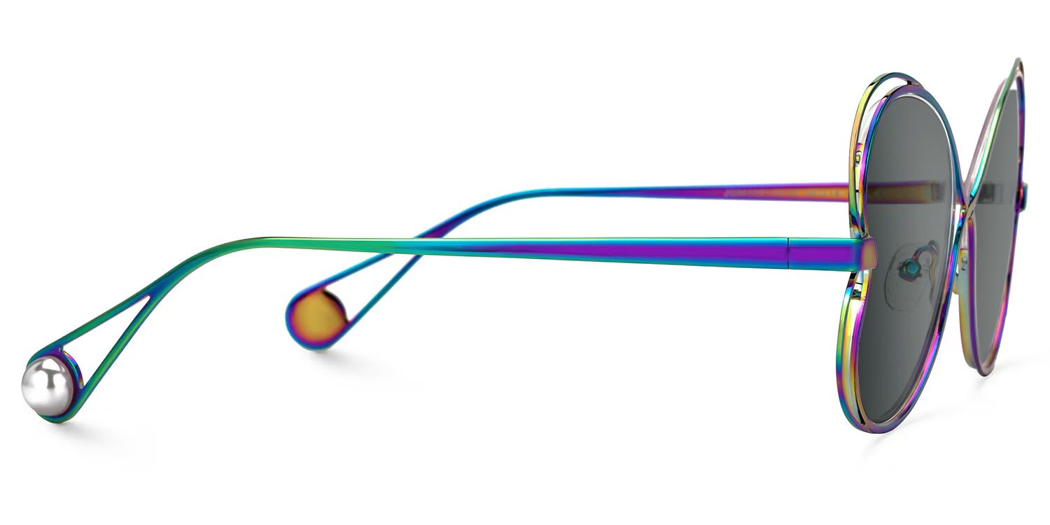 Aretha Iridescent Geometric Polarized Sunglasses for Driving | ZEELOOL2