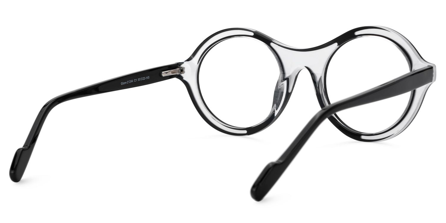Tomasi Black Frame Glasses with Round Style Online | Zeelool3