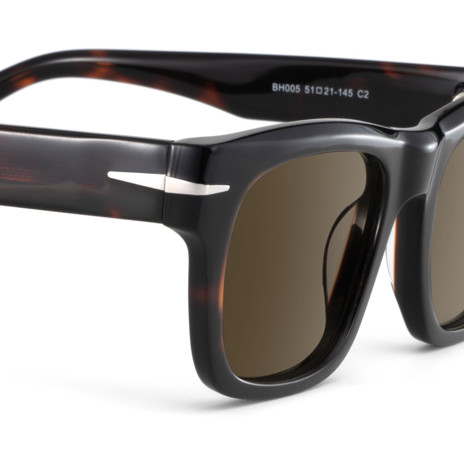 Renzo Tortoise Rectangle Polarized Sunglasses for Driving | ZEELOOL4