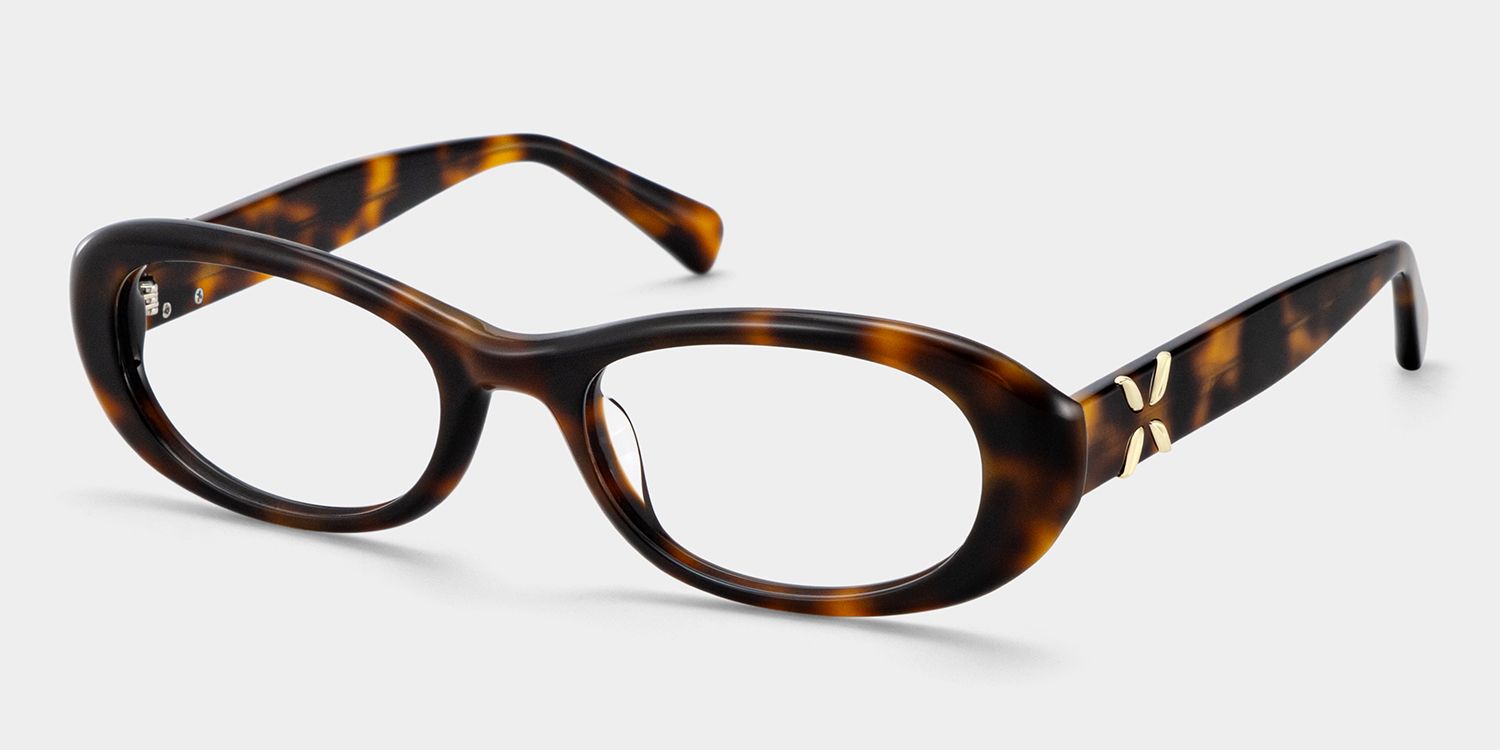 Catherine Tortoise Oval Frame Glasses Online | ZEELOOL3