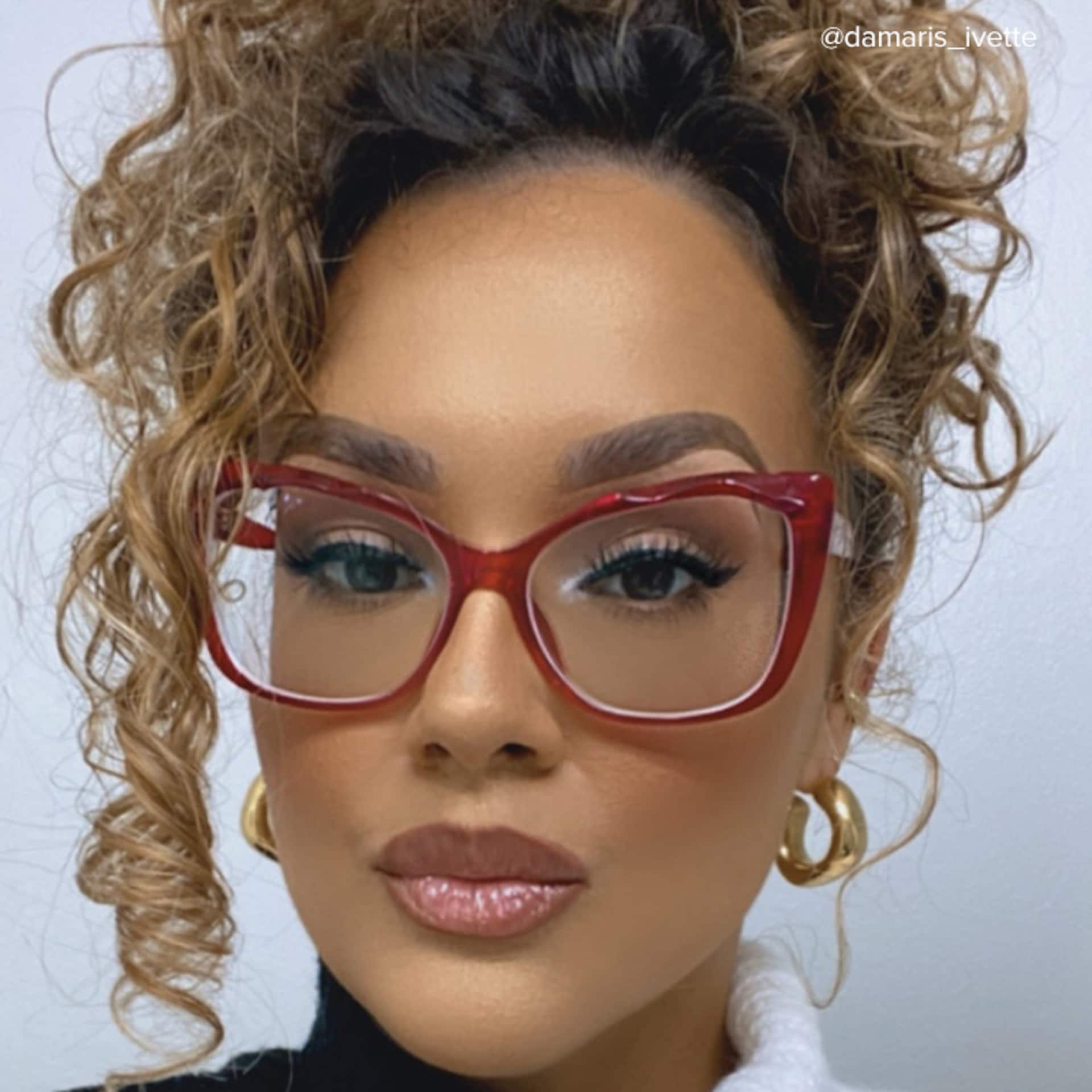 Farris Red Cat eye Frame Glasses for Women | Zeelool11