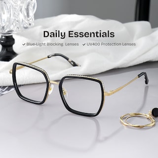 Fiona Square Black Glasses2