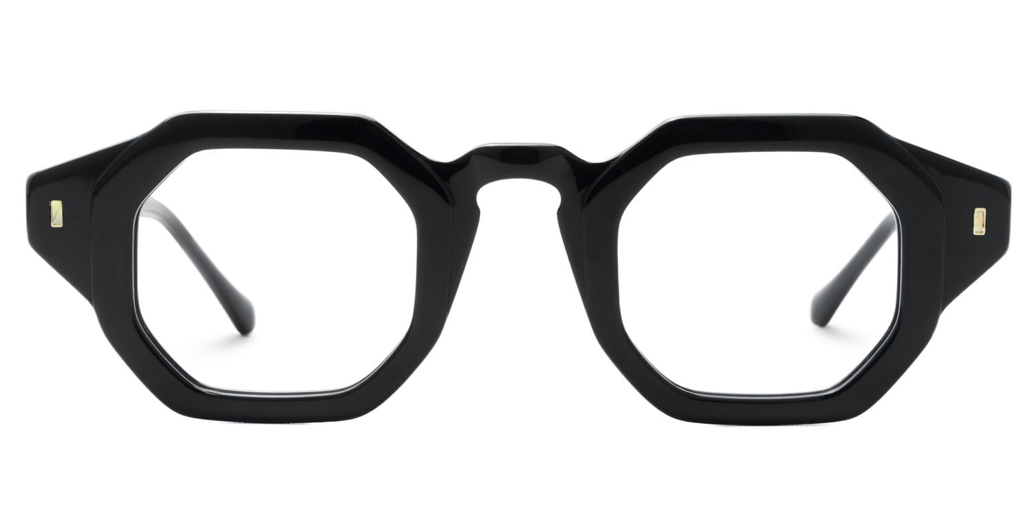 Mariluz Geometric Black Glasses0