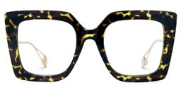 Qatar Square Tortoise-Gold Glasses0