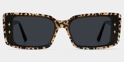 Gleam Leopard Rectangle Sunglasses0