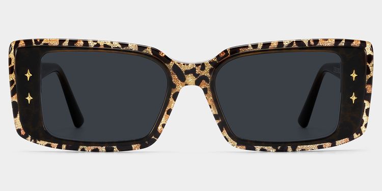 Gleam Leopard Rectangle Sunglasses