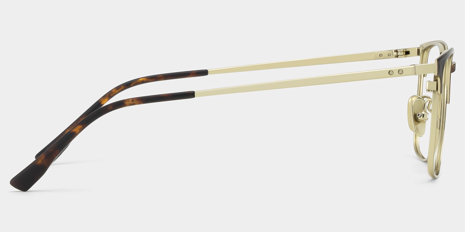 Browline Brown Eyeglasses- Cole Titanium Frame Glasses6