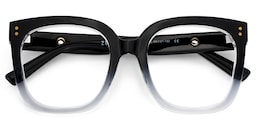 Ebony Square Black Crystal Glasses2