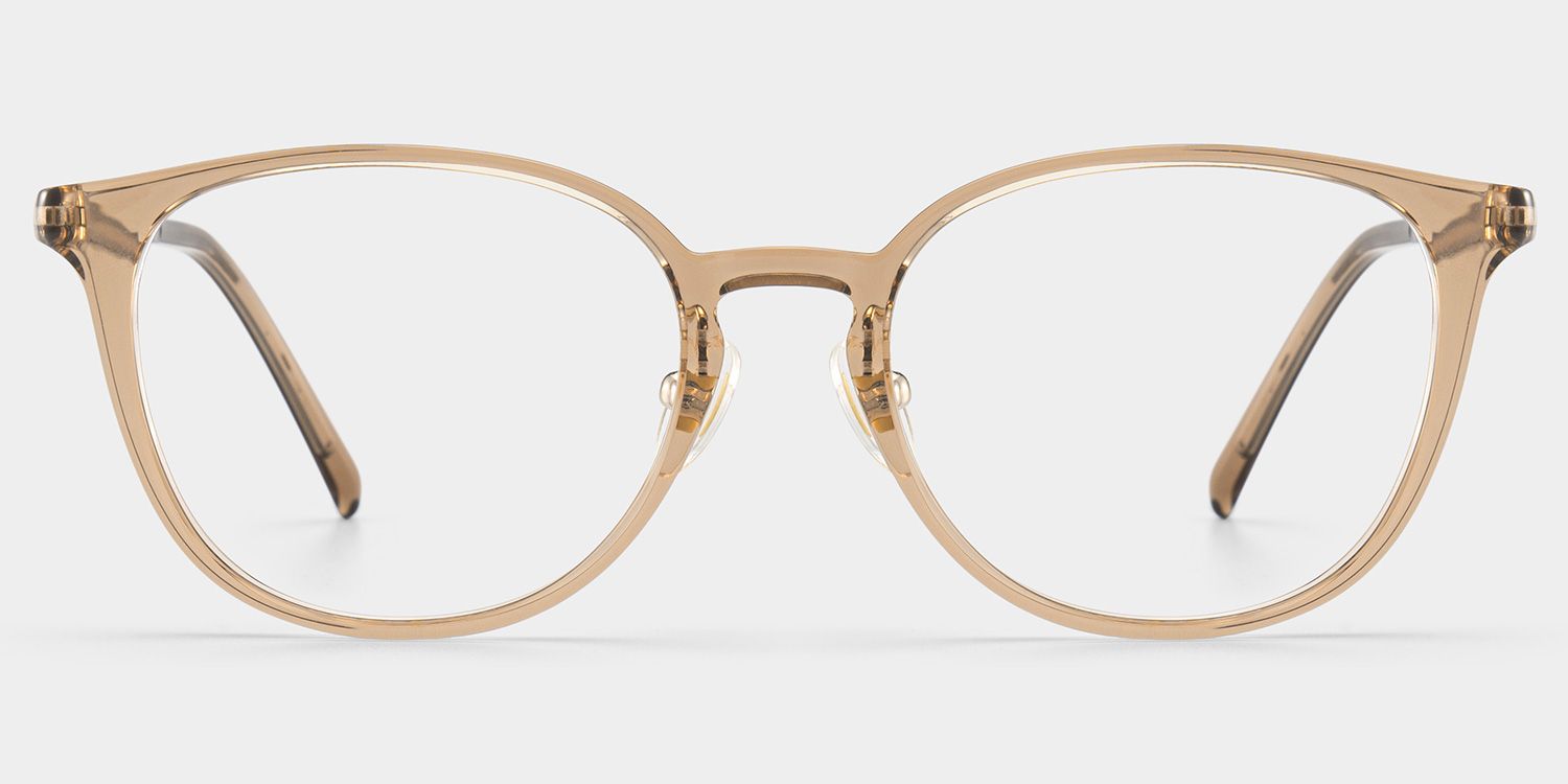 Amanda Ultra Lightweight Eyeglasses in Beige Frames | ZEELOOL1