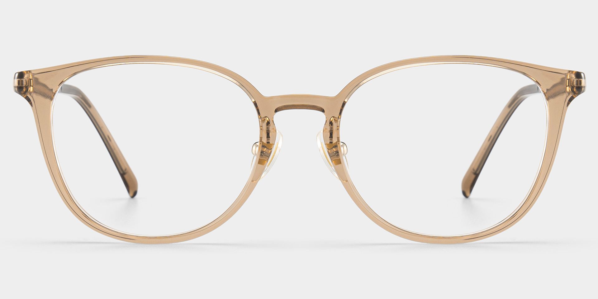Amanda Ultra Lightweight Eyeglasses in Beige Frames | ZEELOOL1