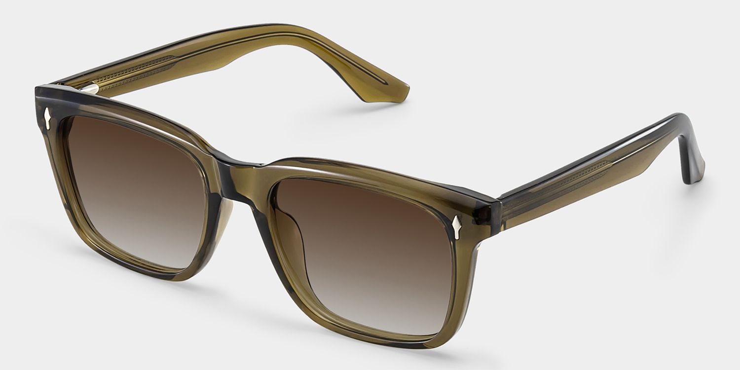 SHARP - リックJr.様 Fletcher Tr90 Brown Rectangle Frame Sunglasses | ZEELOOL