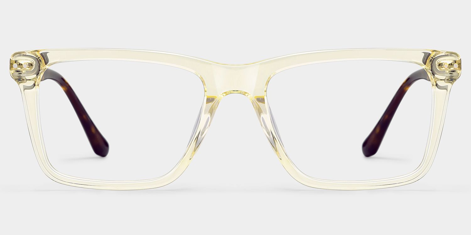 Harper Yellow Frame Prescription Glasses with Rectangle Shape | ZEELOOL1