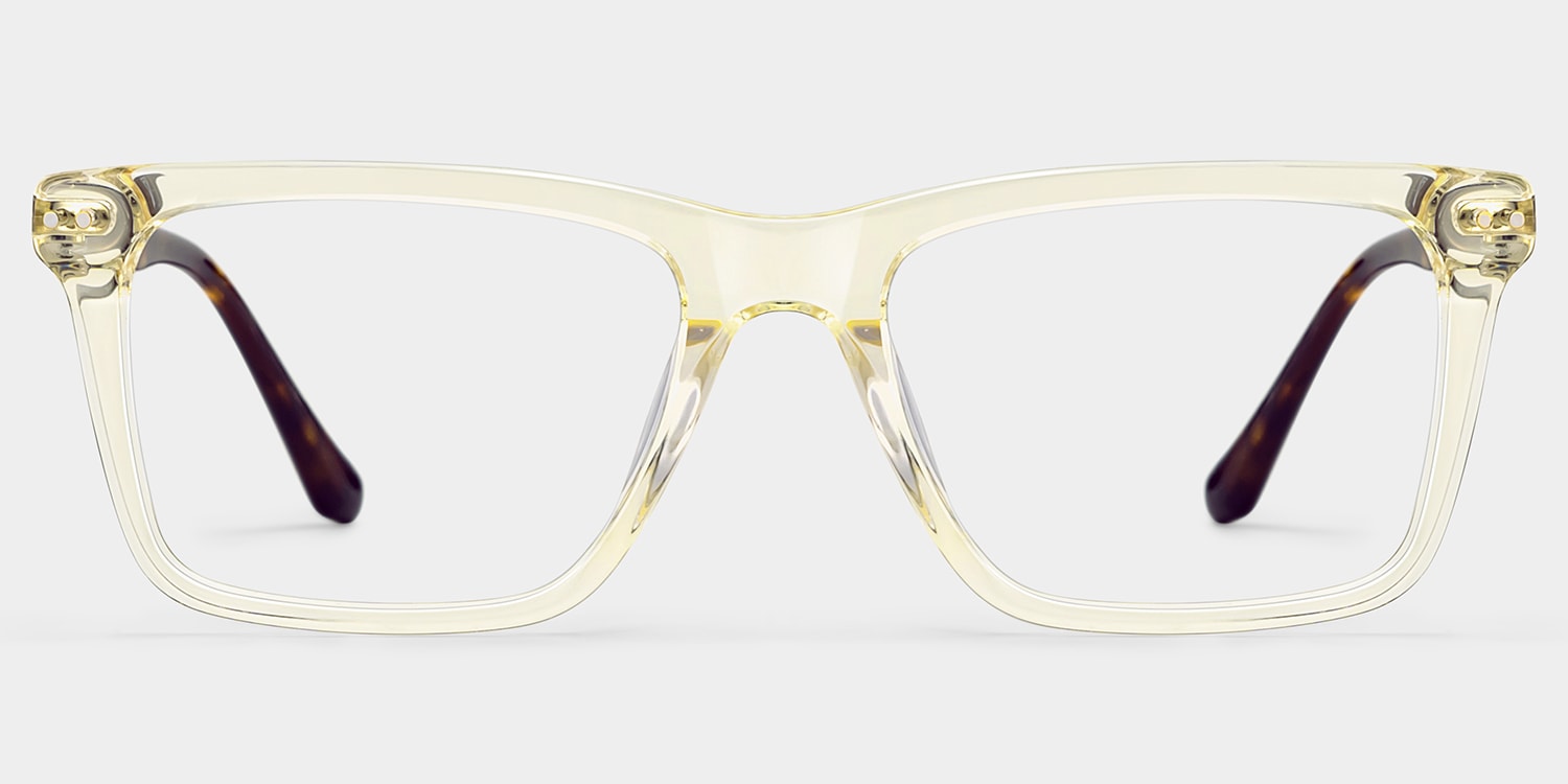 Harper Rectangle Yellow Glasses