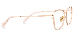 Ronan Rectangle Rose Gold Glasses3