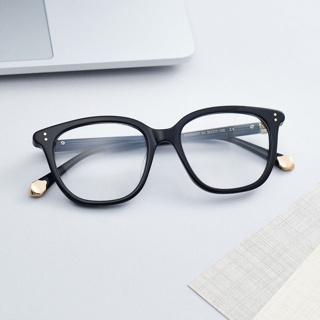 Square Black Eyeglasses- Miles Acetate Frame Glasses1