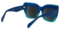 Charmaine Cat Eye Blue-Green Glasses3
