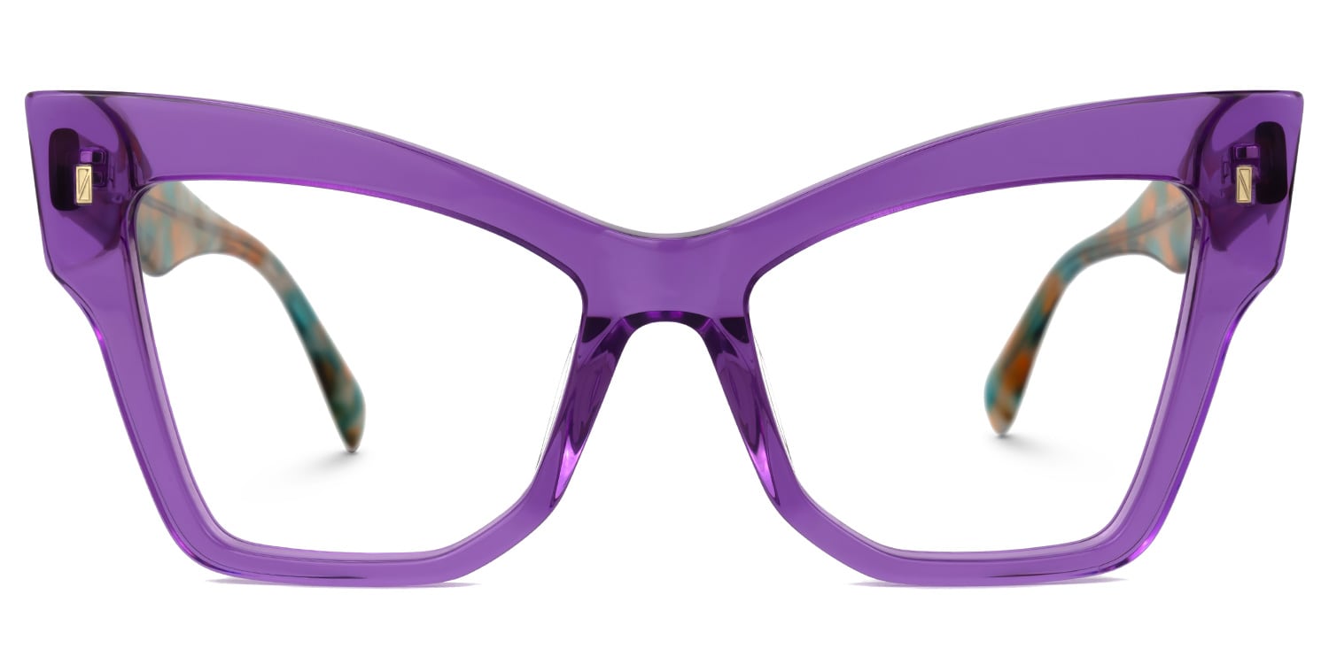 Jeanine Cateye Purple Glasses0