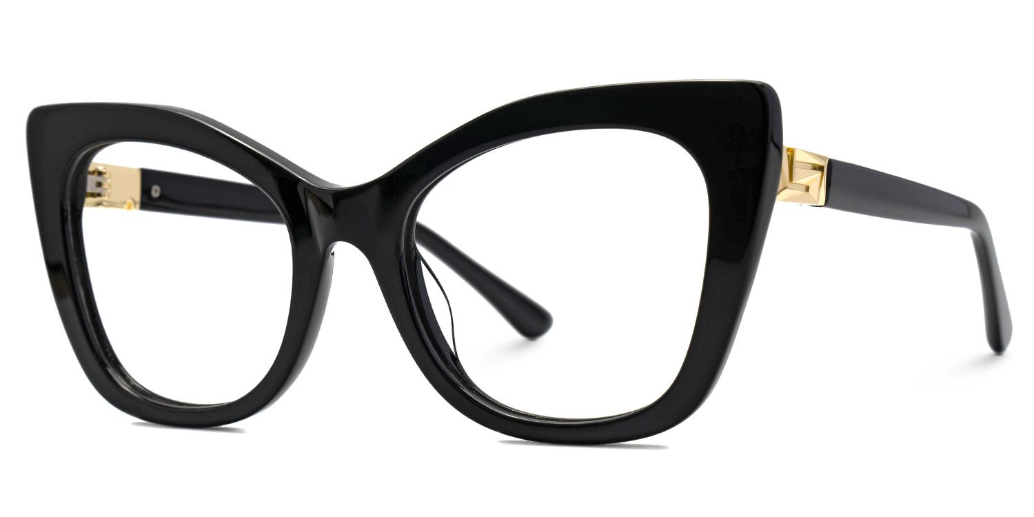 Black Full rim Cateye Eyeglasses -Vela on Sale | Zeelool1