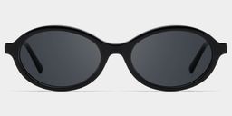 Everly Oval Black Glasses0