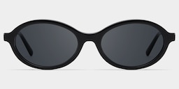 Everly Oval Black Glasses0