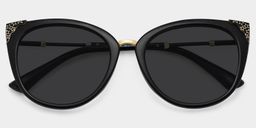 Dalton Cat Eye Black Sunglasses1