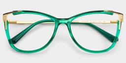 Yomary Cateye Green Glasses1