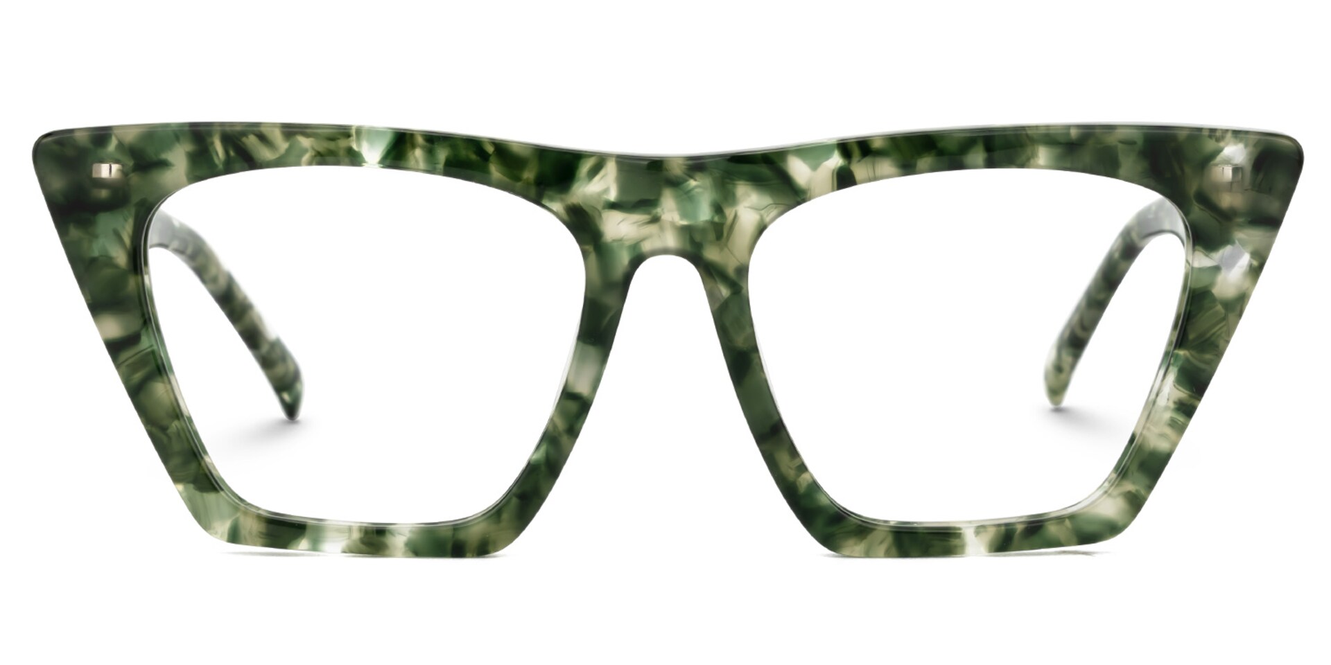 Cecile Cat Eye Green-Floral Glasses | Zeelool Glasses0