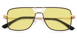 Bowdry Aviator Black Sunglasses1