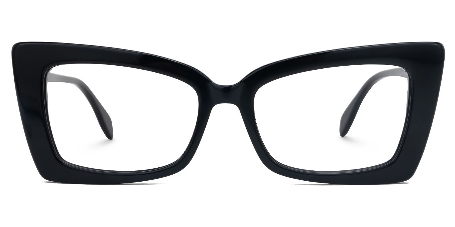 Rectangle Delcour Black Glasses deals -Zeelool Glasses0