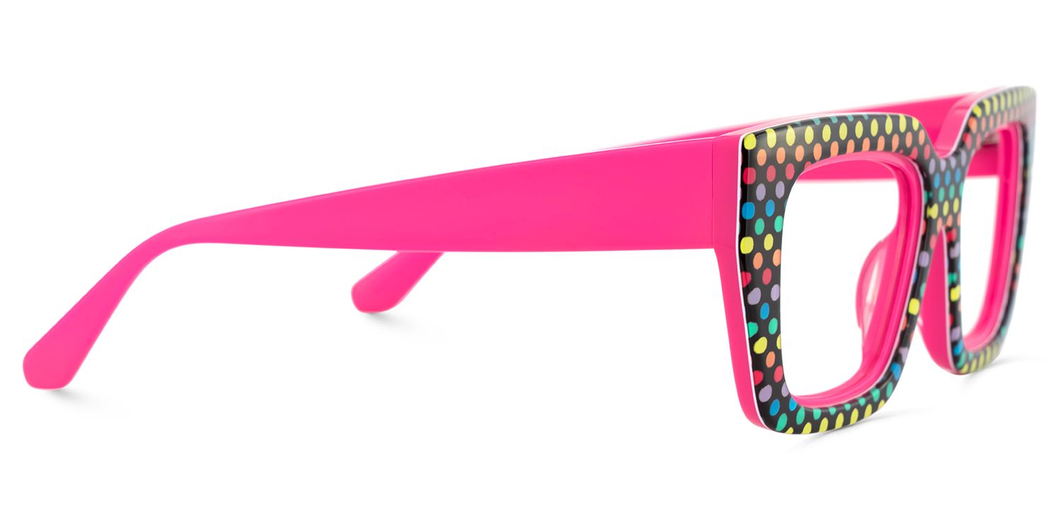 Kent Acetate Rainbow Frame Glasses with Square Shape | Zeelool5