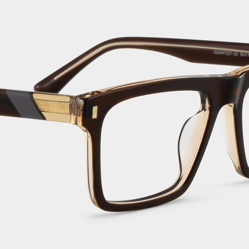 Rectangle Brown Eyeglasses- Henry Acetate Frame Glasses5