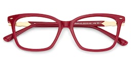 Theo Rectangle Red Glasses2